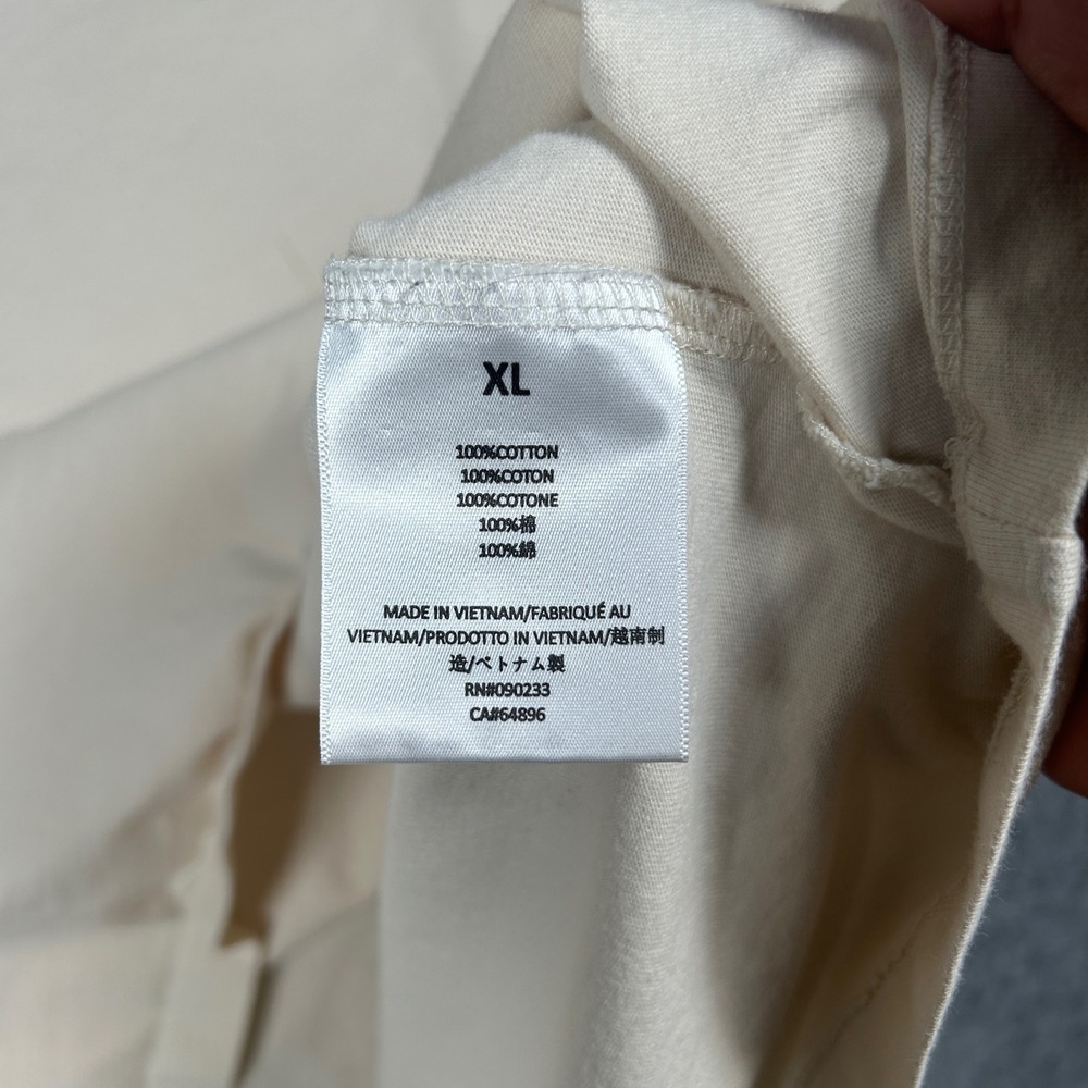 Fear of God Essentials T-Shirt Dress Womens XL Cream Tan Logo pockets - Picture 5 of 16